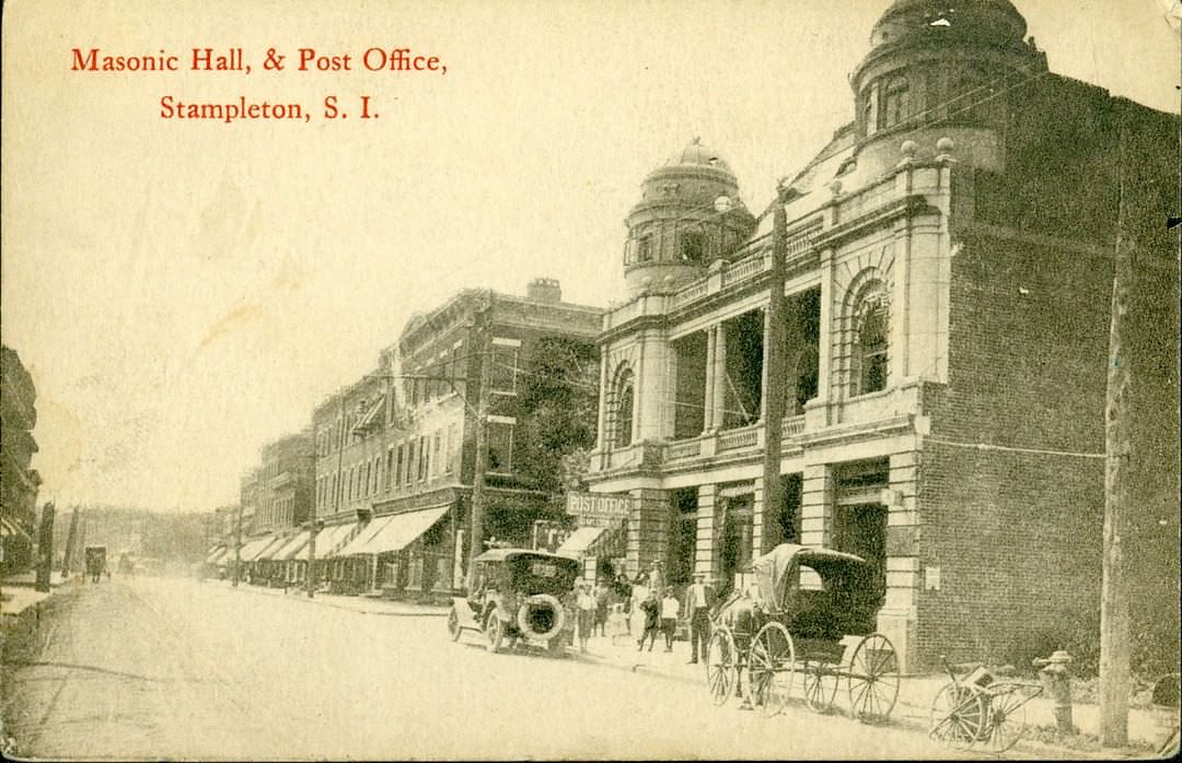 Masonic Hall And Post Office, Stapleton, 1920
