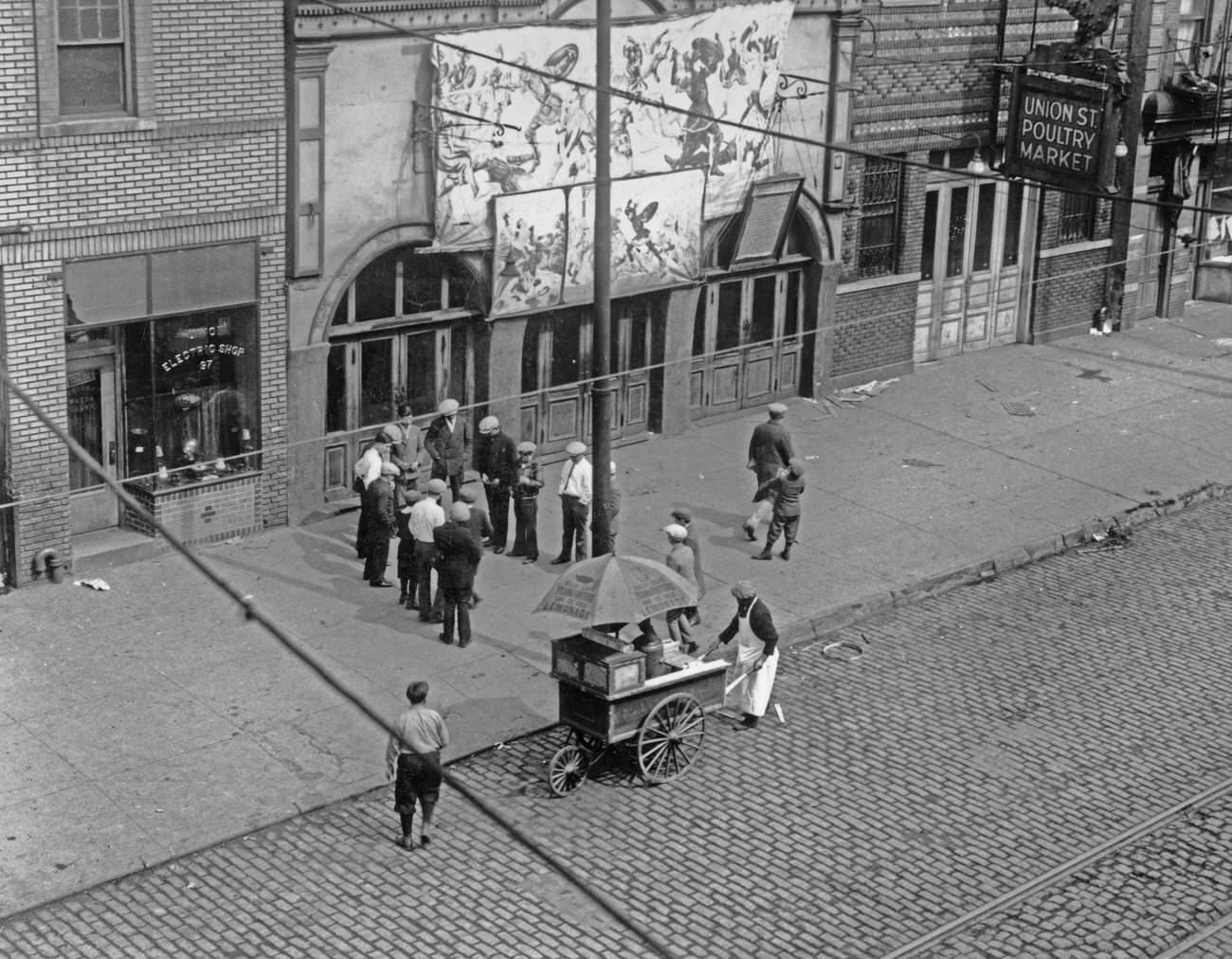 Men Pitching Pennies In Red Hook, Brooklyn, 1927