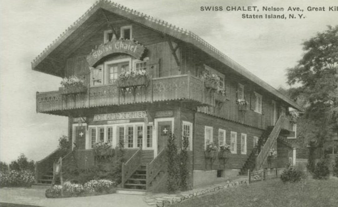 The Swiss Chalet On 18 Nelson Avenue, A Great Kills Mainstay For Many Years, Early On Billed As An Air-Conditioned Restaurant, 1930S.