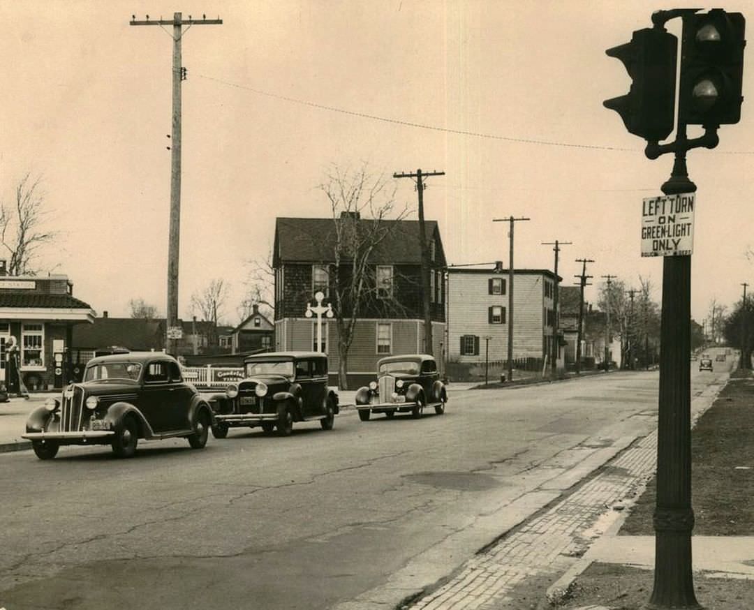 Left Turn On Green Light Only At Targee Street And Vanderbilt Avenue, Stapleton, 1937.