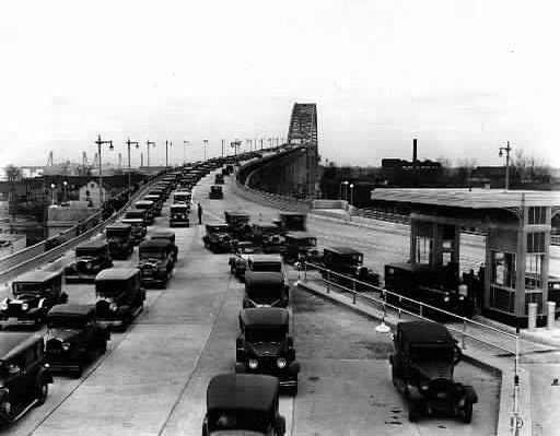 Bayonne Bridge Traffic Jam: Opening Day After Construction, 1931.