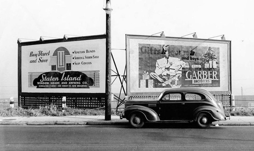 Billboards Along Richmond Terrace, 1947.