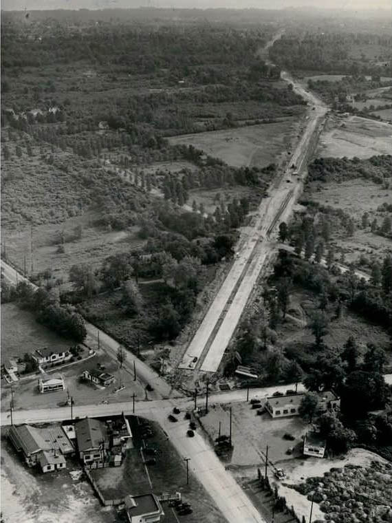 Construction Of Ramona Boulevard Nearing Completion, Opened As Drumgoole Boulevard, 1941.