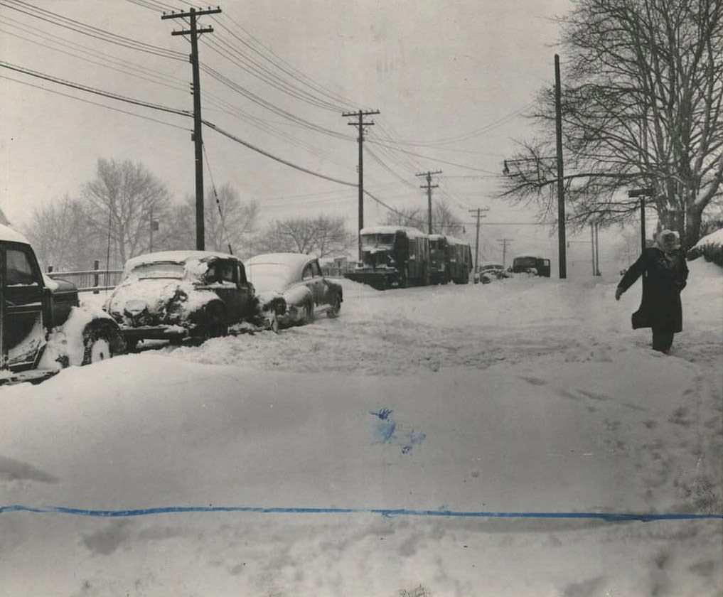 The Great Blizzard Of '47 Dumped 26 Inches Of Snow On Staten Island, 1947.