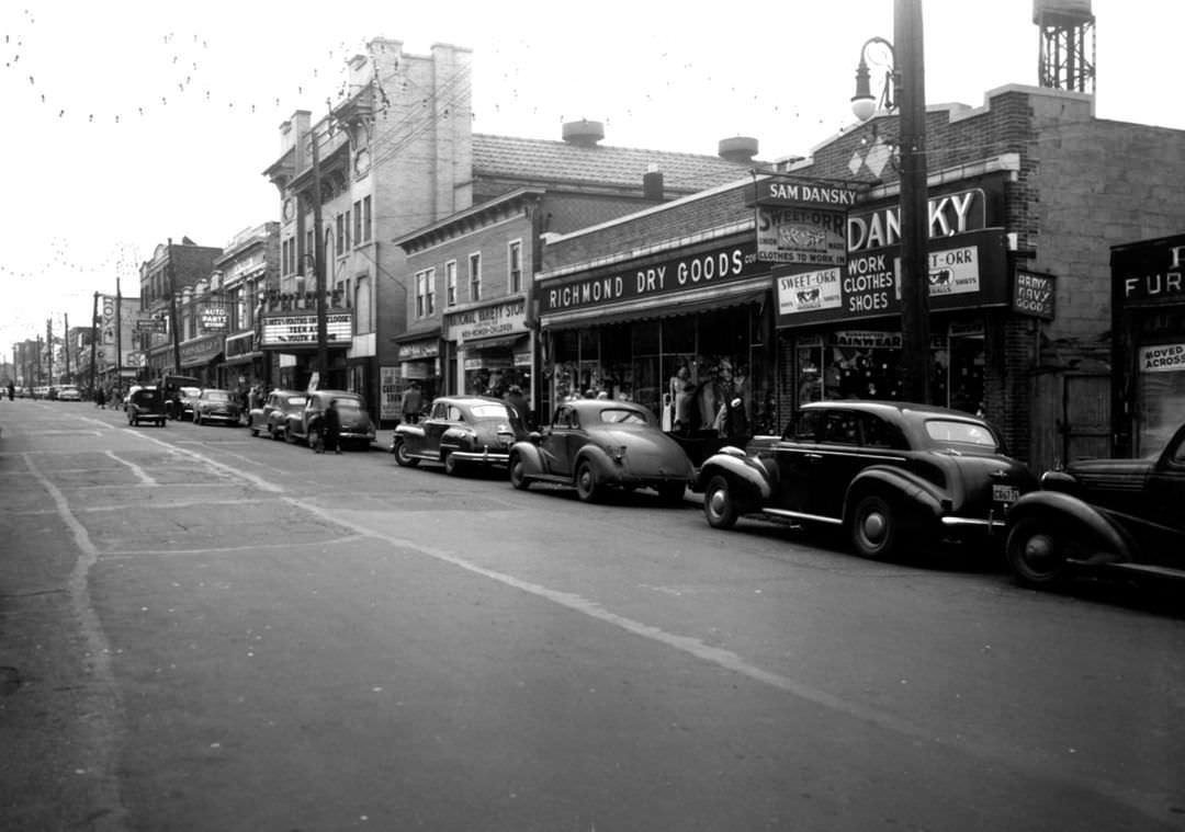 Port Richmond, Circa 1946: Looking South At The Bustling Commercial Center Along Richmond Avenue, 1946.