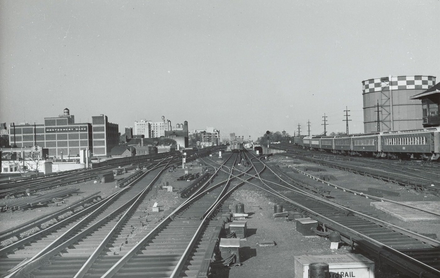 Jamaica Railroad Station Tracks, 1950S.