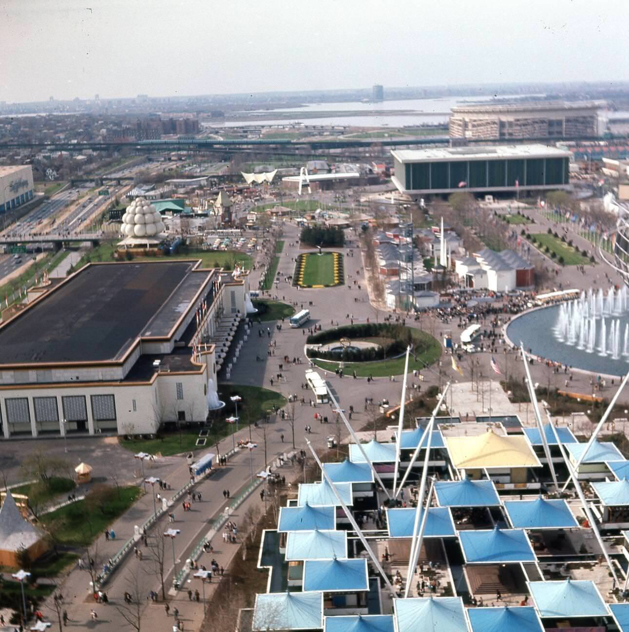 A Panoramic Aerial View From The New York State Pavilion Observation Towers At The New York World'S Fair, Flushing Meadows Park, 1964.