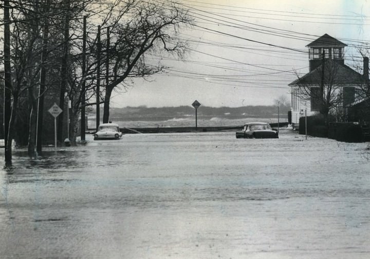 Winter Storm Causes Flooding On Goodall Street, Great Kills, 1966.