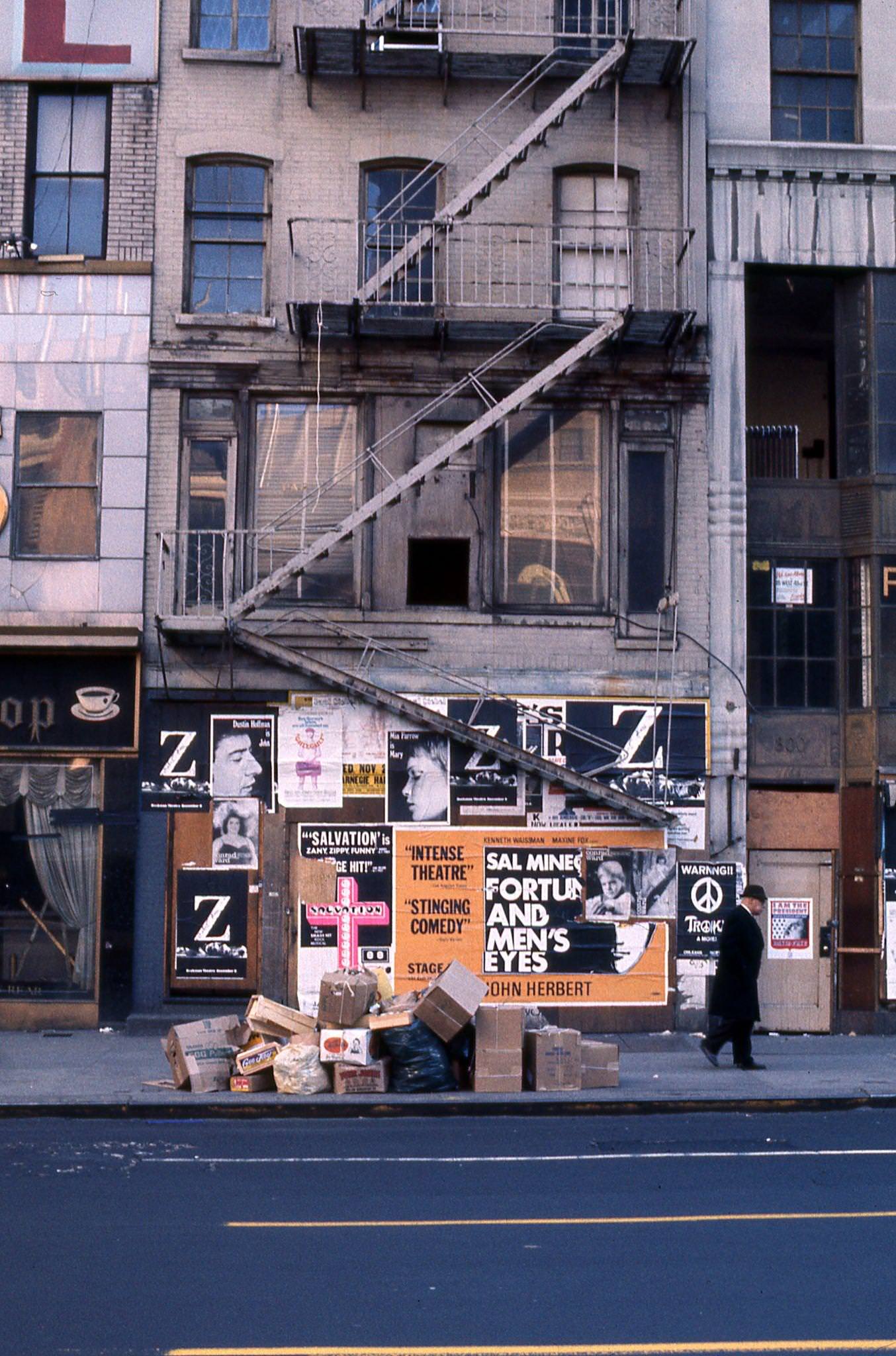 Boarded-Up Apartment Building On Manhattan'S Lower East Side, 1970.