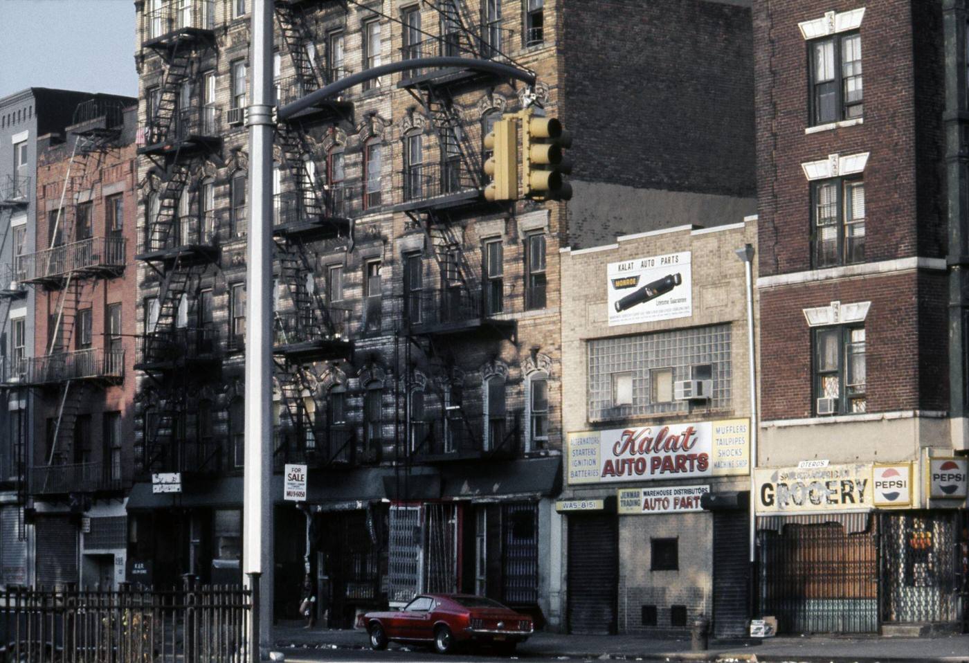 Christie Street At The Intersection Of Delancey Street, Lower East Side, Manhattan, 1976