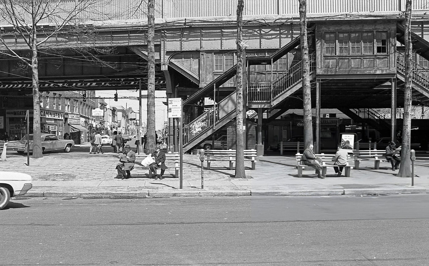 The Elevated Subway Line On Roosevelt Avenue In Corona, Queens, 1970.
