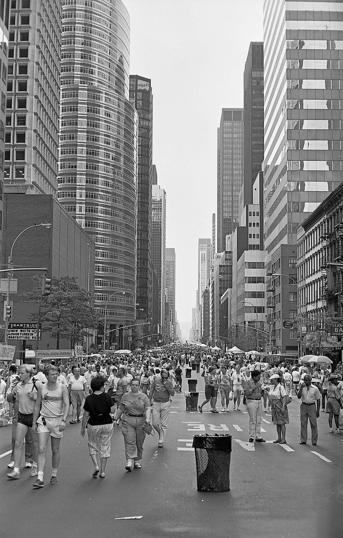 Pedestrians During The 3Rd Avenue Street Fair, Manhattan, 1987