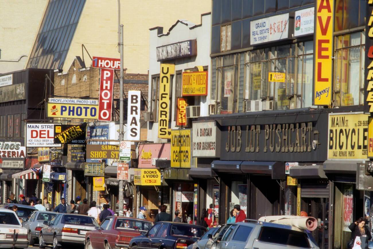 The Neighborhood Of Flushing In Queens, 1989.