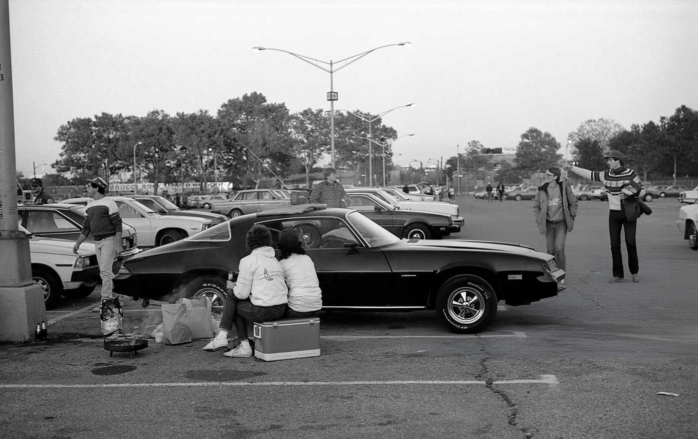 Fans Tailgating Before Game Six Of The 1986 World Series At Shea Stadium, Queens, 1980S.
