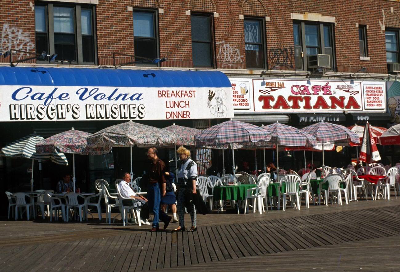 Russians Outdoor Cafe In Brighton Beach, 1988