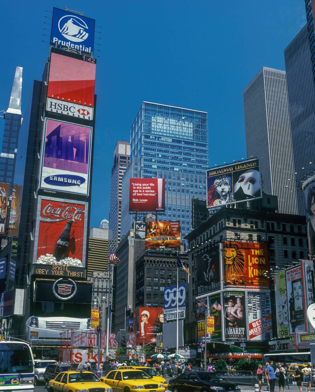Street Scene Times Square Manhattan New York City, 2002.