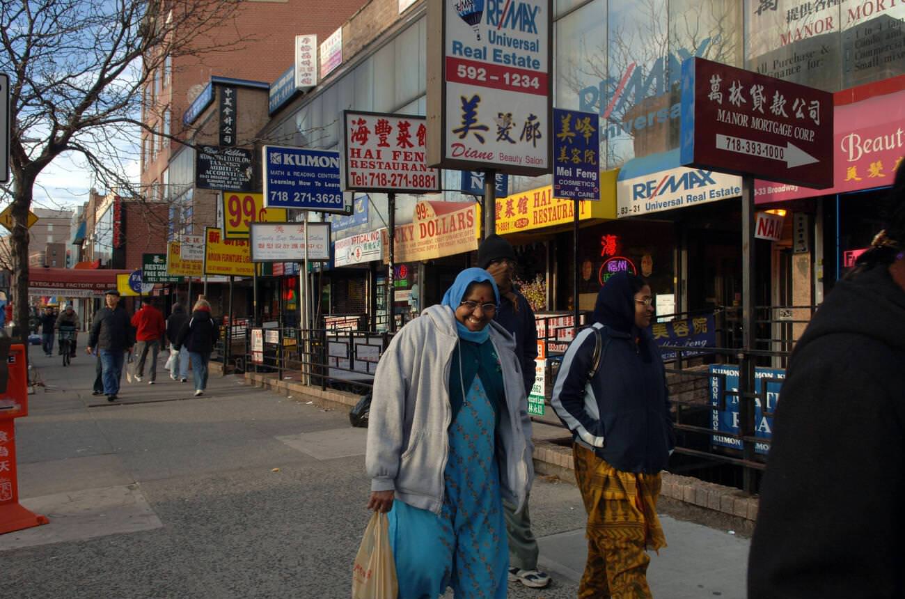 The Multicultural Elmhurst Neighborhood In Queens, 2008.
