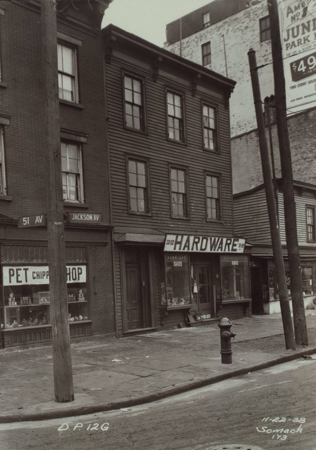 Jackson Avenue And 51St Avenue, Queens, 1938.