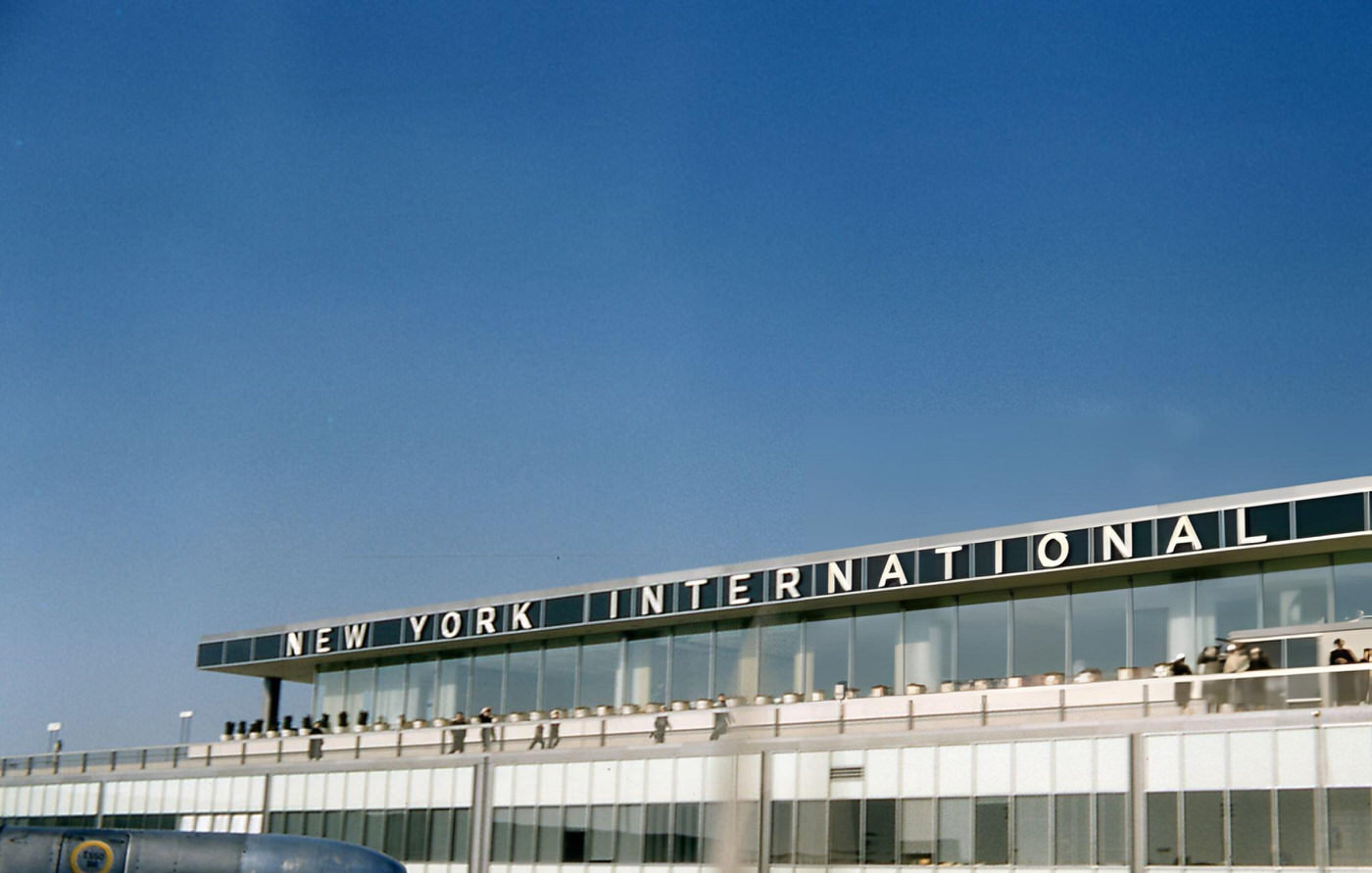 View Of The International Arrivals Terminal Of The New York International Airport, In Jamaica, Queens, New York City, 1959.