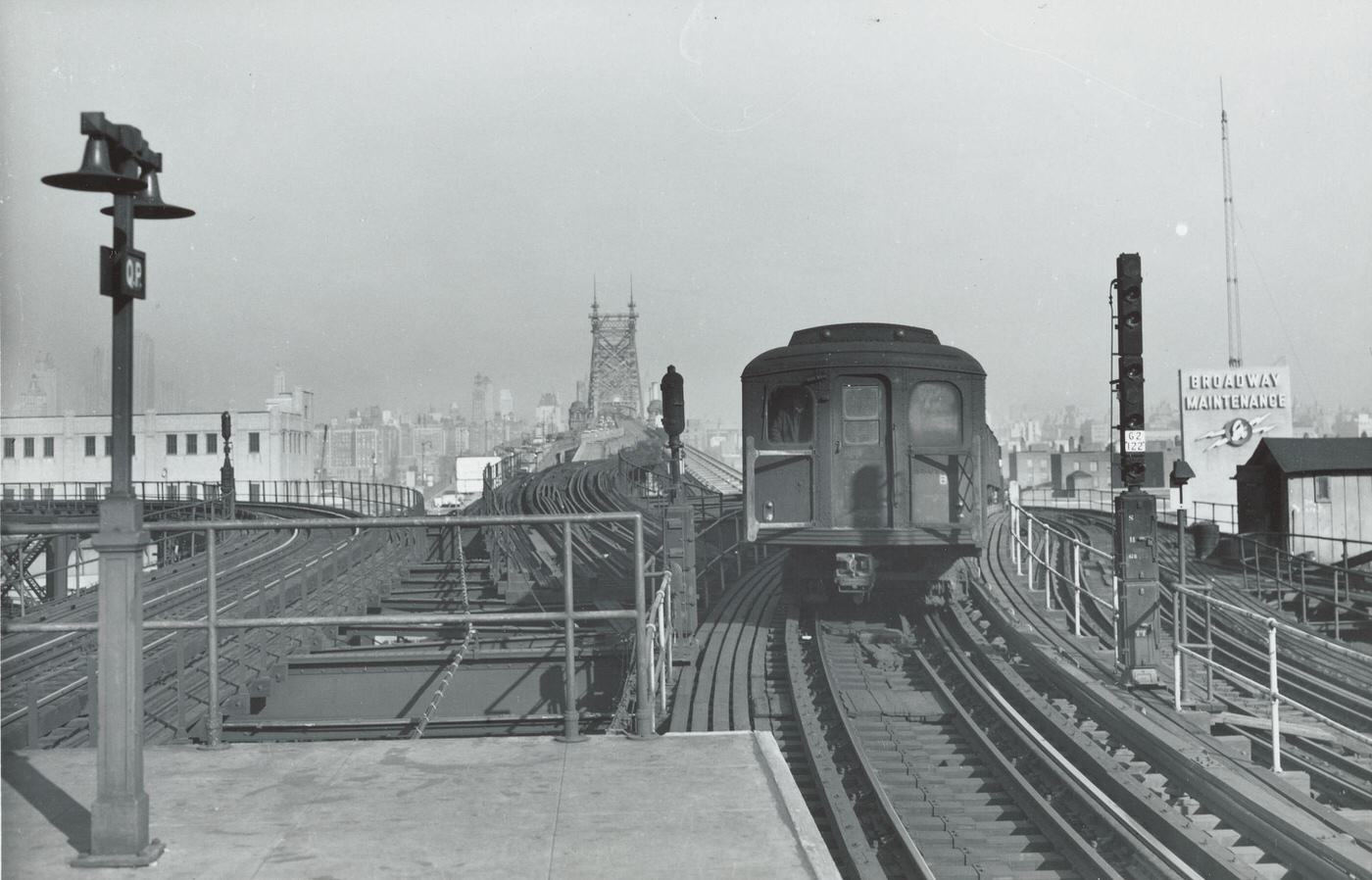 View Towards The West From Queensboro Plaza Station, 1950S.