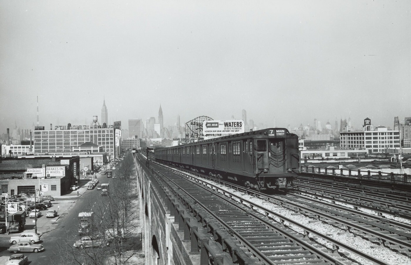 Westward View From The Lowery Street Station In Queens, 1960S.