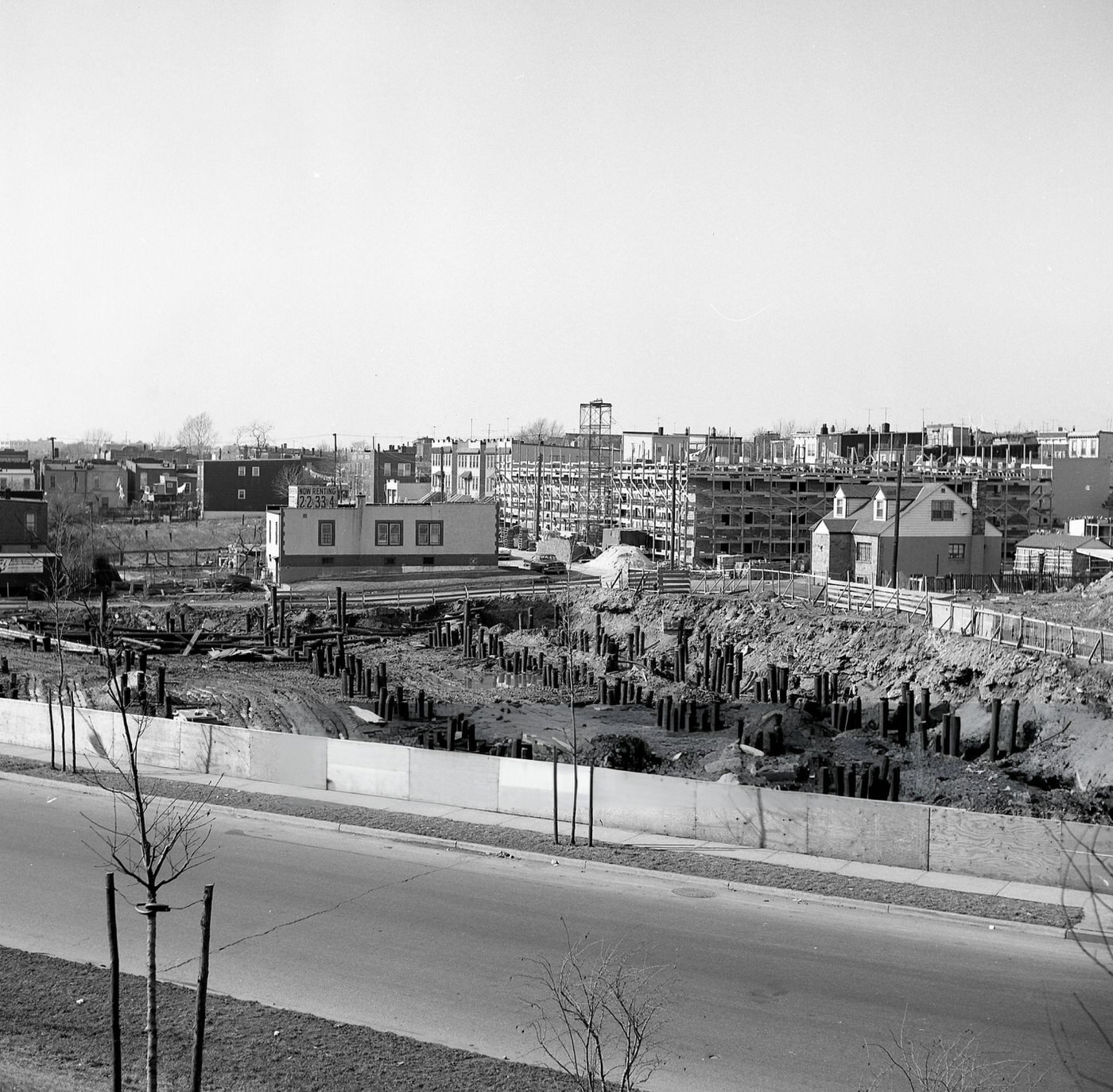 A Construction Site In Elmhurst, Queens, 1963.