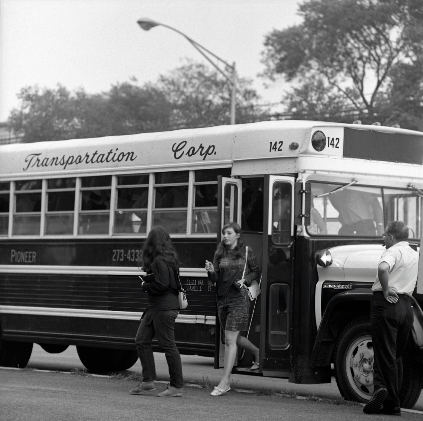 Teenage Beatles Fans Exit A Chartered Bus In The Parking Lot Of Shea Stadium On Their Way To See The Band Live On Their Last American Tour, 1966.
