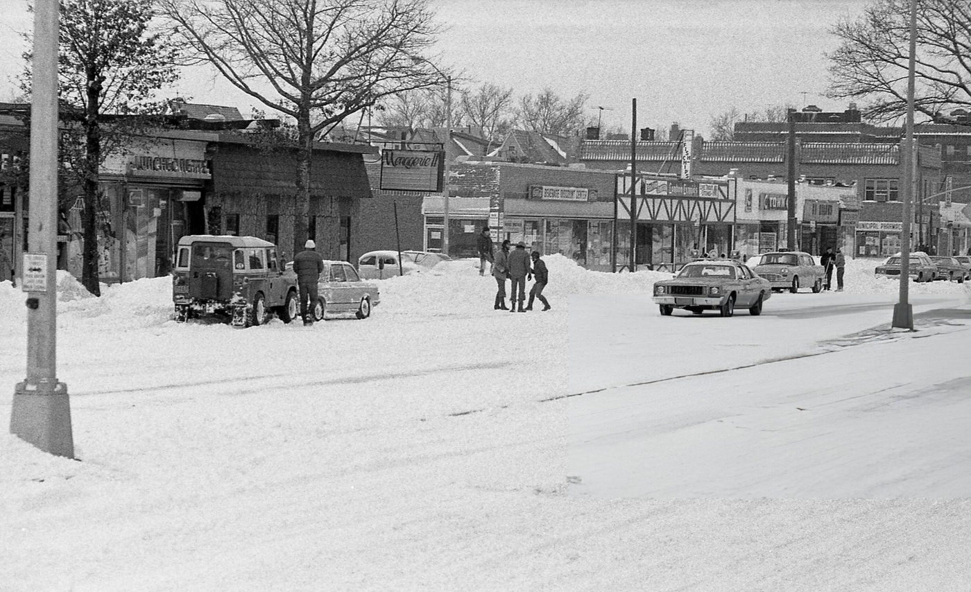 People Venture Out On Woodhaven Boulevard In Queens In The Aftermath Of The Blizzard Of 1978.