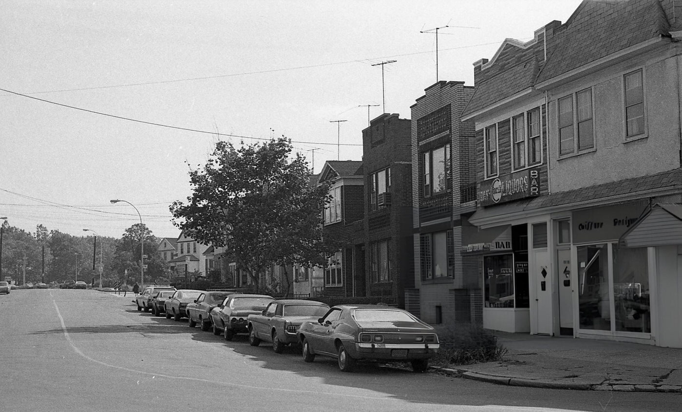 Corona Avenue With Residential Homes And Local Businesses, In Queens' Corona Neighborhood, 1970S.