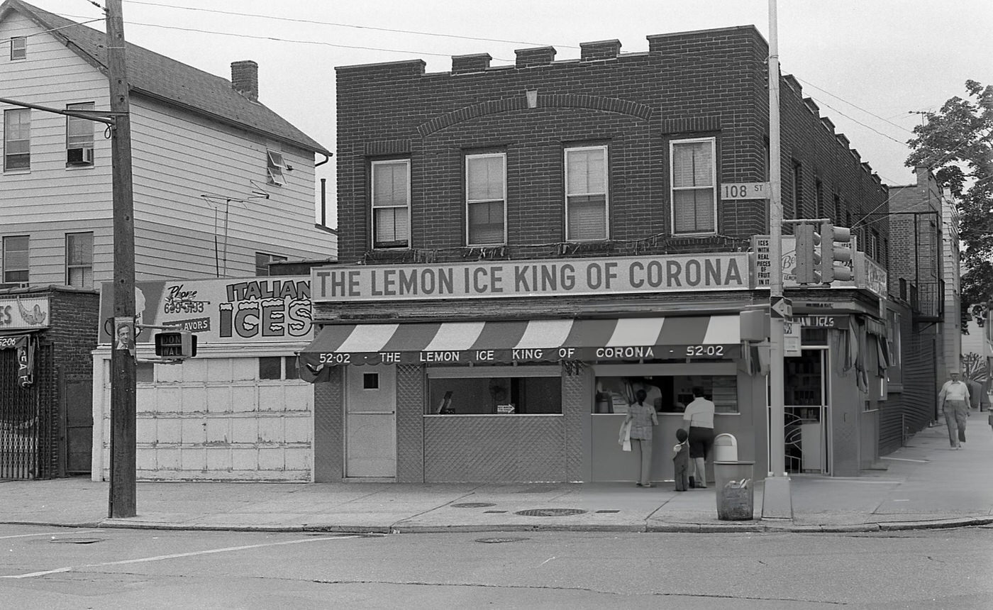 The Lemon Ice King Of Corona Storefront On 108Th Street In Queens' Corona, 1975.