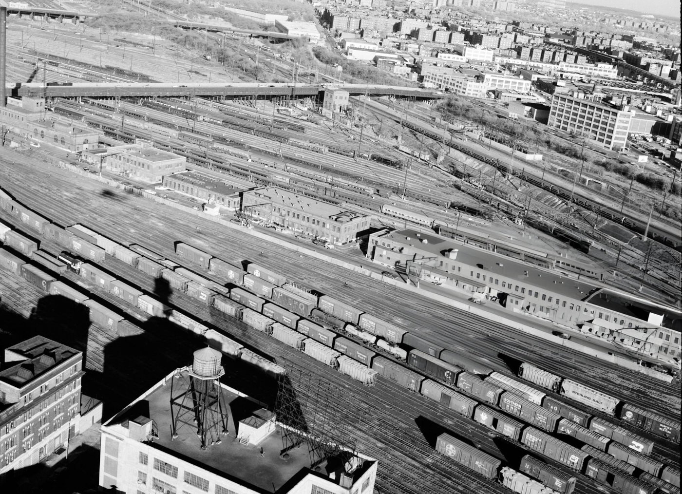 Container Freight Cars Sit On The Railroad Tracks In The Sunnyside Yards In Long Island City, Queens, 1970S.
