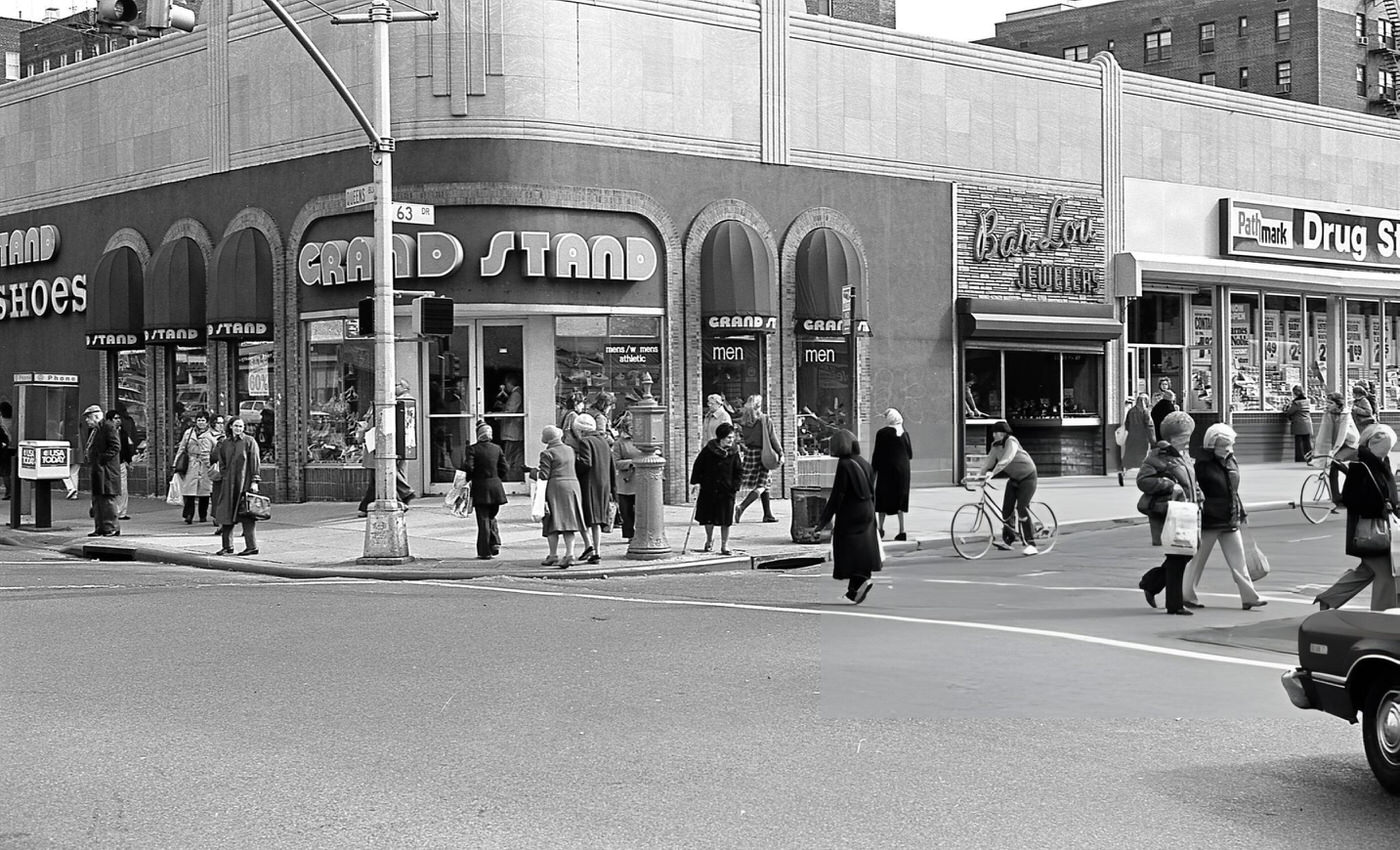 Retail Shops At The Southeast Corner Of Queens Boulevard And 63Rd Drive In Rego Park, Queens, 1984.