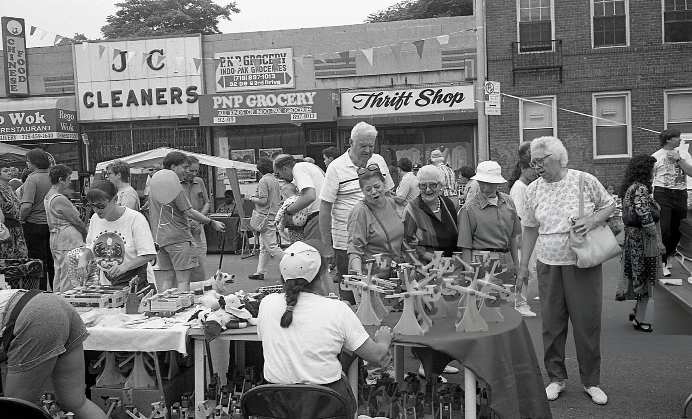 Vendor Stalls On 63Rd Drive During The 63Rd Drive Street Fair In The Rego Park Neighborhood, Queens, 1995.