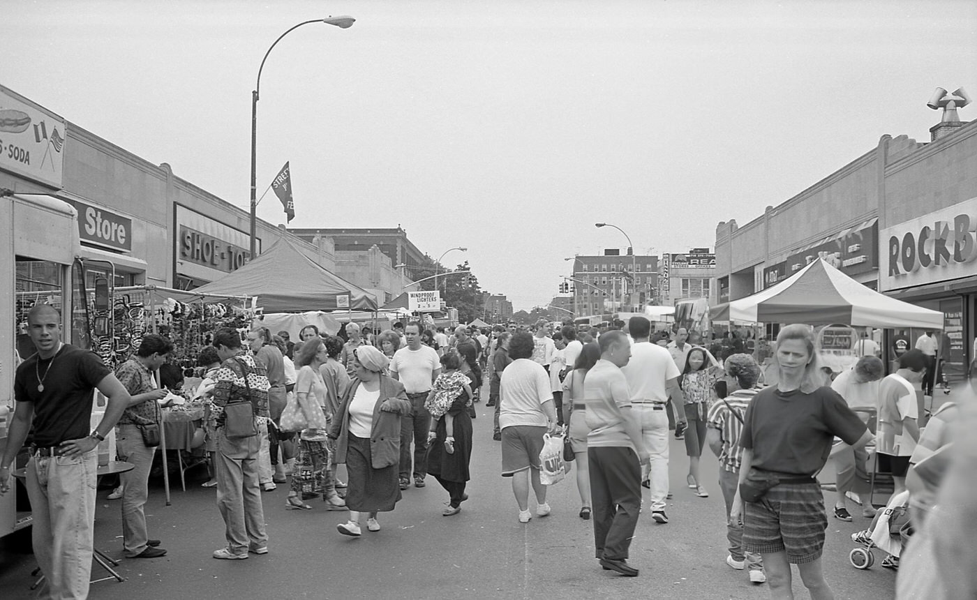 Vendor Stalls On 63Rd Drive During The 63Rd Drive Street Fair In The Rego Park Neighborhood, Queens, 1995.
