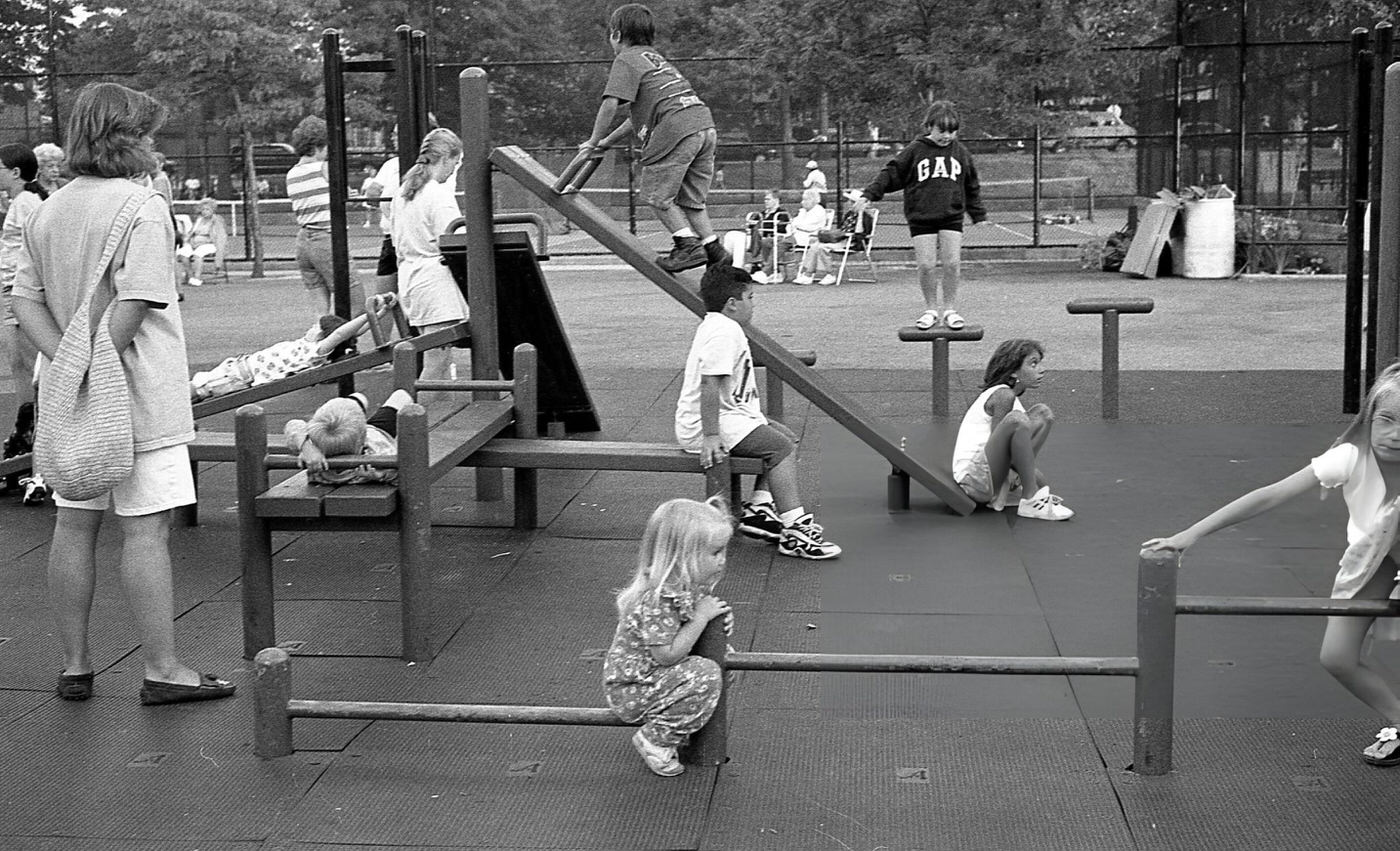 Children Playing At The Juniper Valley Park Playground In Queens' Middle Village Neighborhood, 1997.