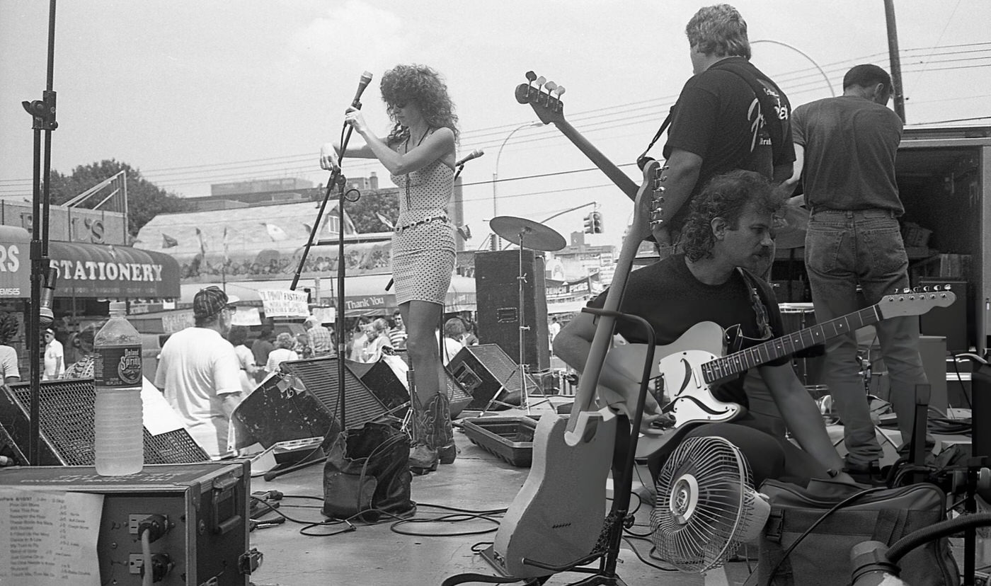 Members Of A Band Prepare To Perform On 63Rd Drive During The 63Rd Drive Street Fair, Rego Park, Queens, 1997.