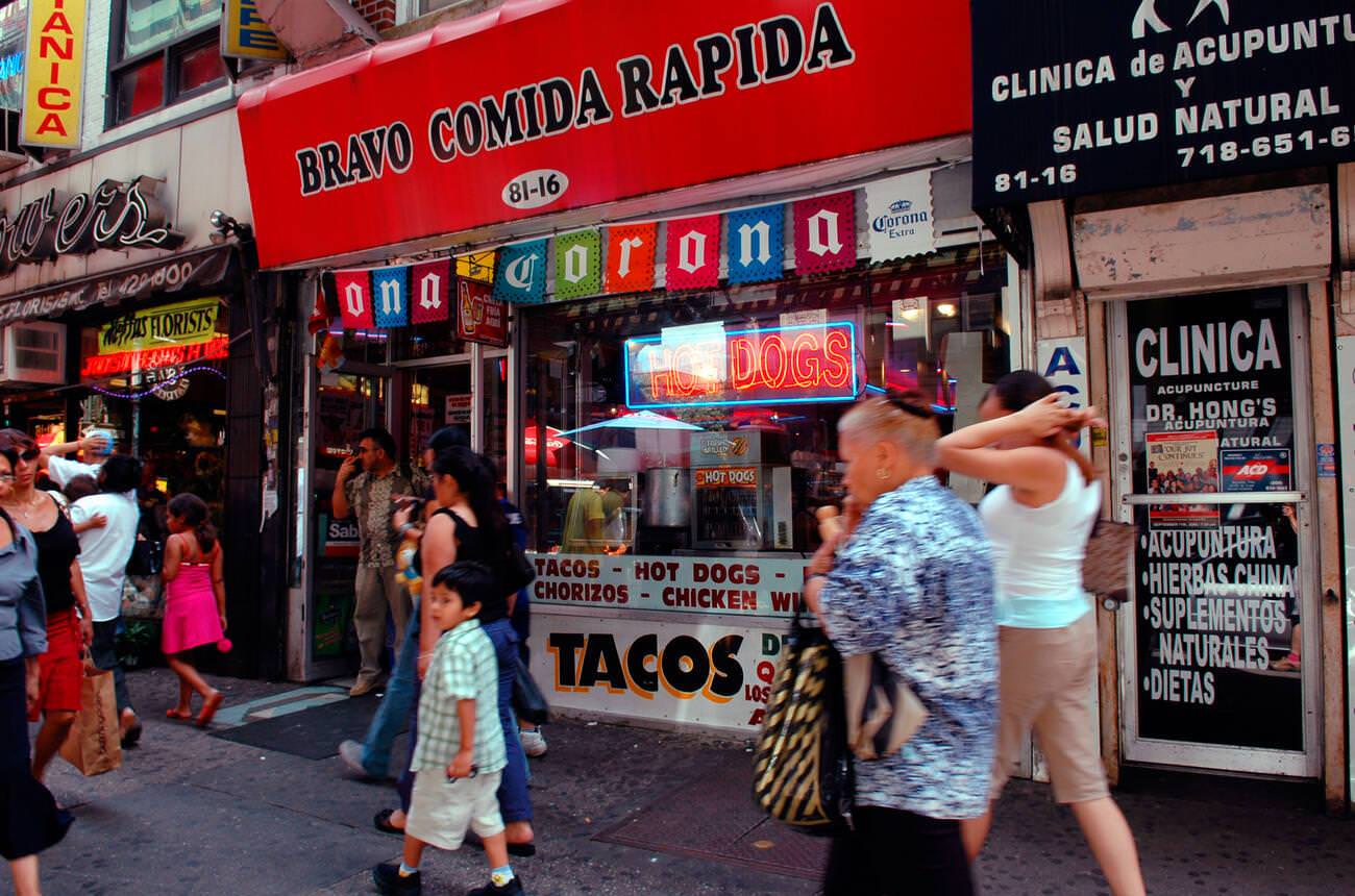 Bravo Comida Rapida Restaurant On Roosevelt Avenue, Jackson Heights, Queens, 2006.