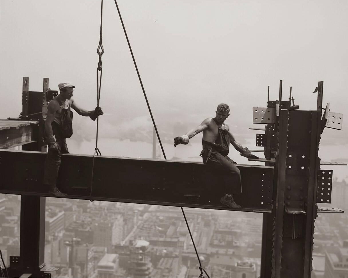 The Empire State Building Under Construction, 1930S.