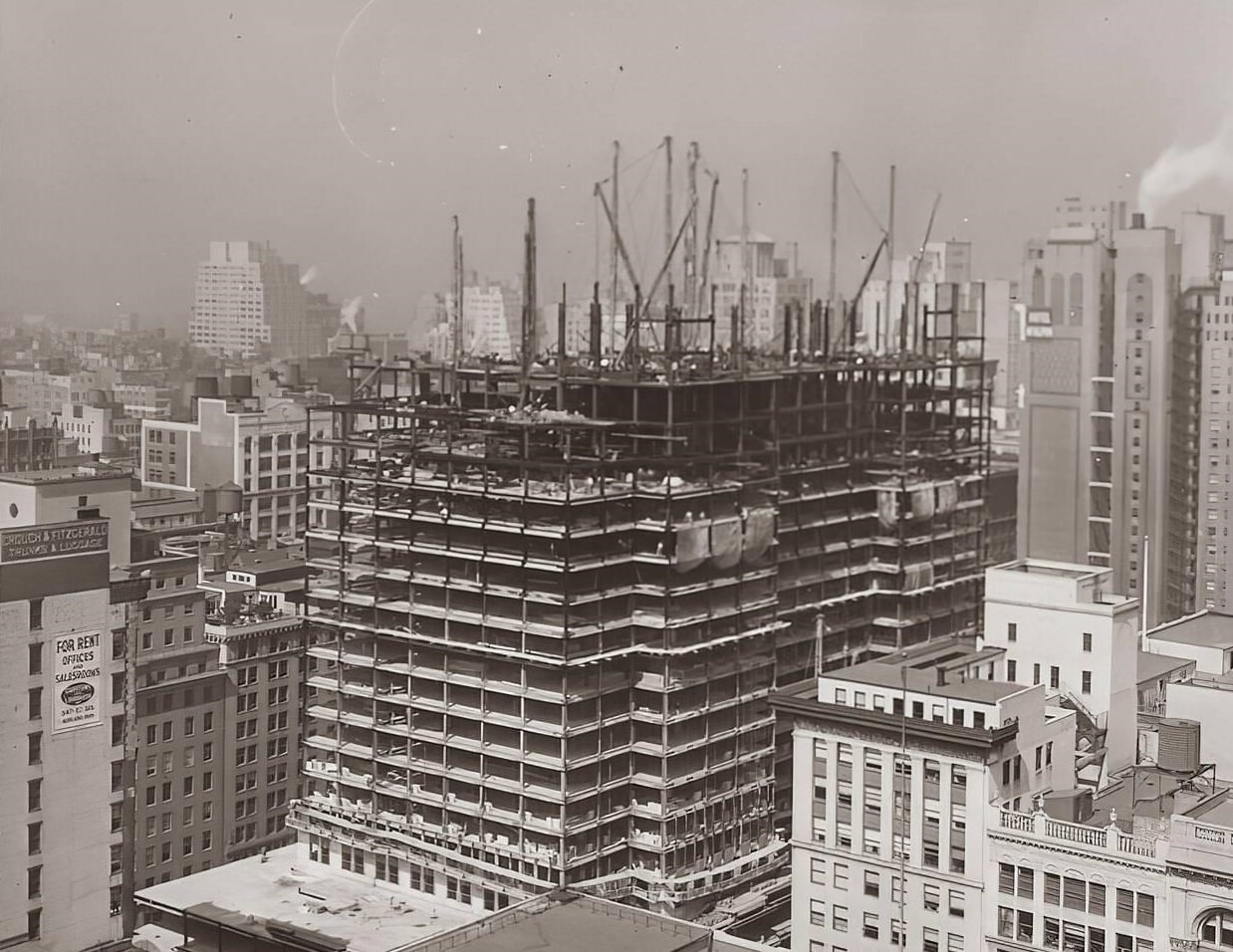 The Empire State Building Under Construction, 1930S.