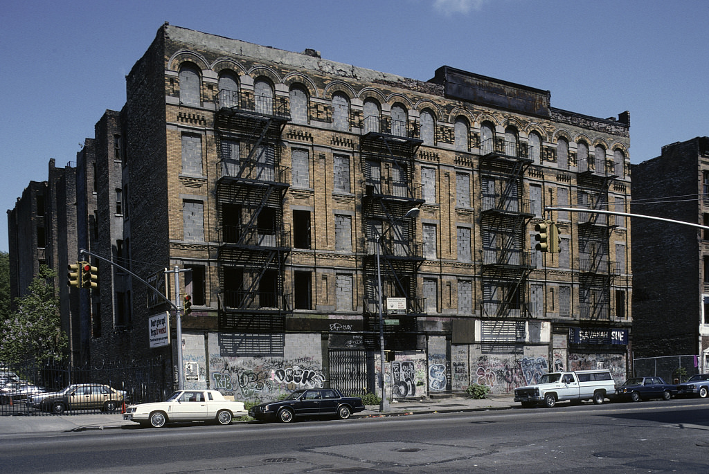 View Nw From W. 131St St. Along Frederick Douglass Blvd., Harlem, 1992