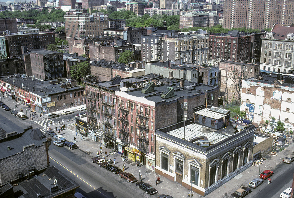 View Sw Along Frederick Douglass Blvd. From Roof Of St. Nicholas Houses, W. 127Th St., Harlem, 1992