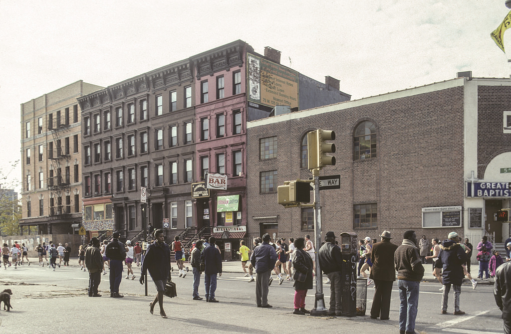 View Sw From 132Nd St. Along 5Th Ave. Harlem, 1992