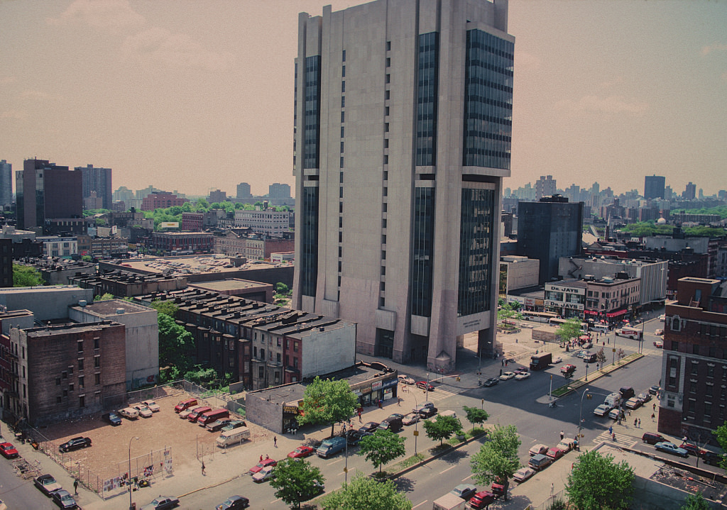 View Se Fron The Roof Of The St. Nicholas Houses, W. 127Th St. At Adam Clayton Powell Blvd., Harlem, 1992