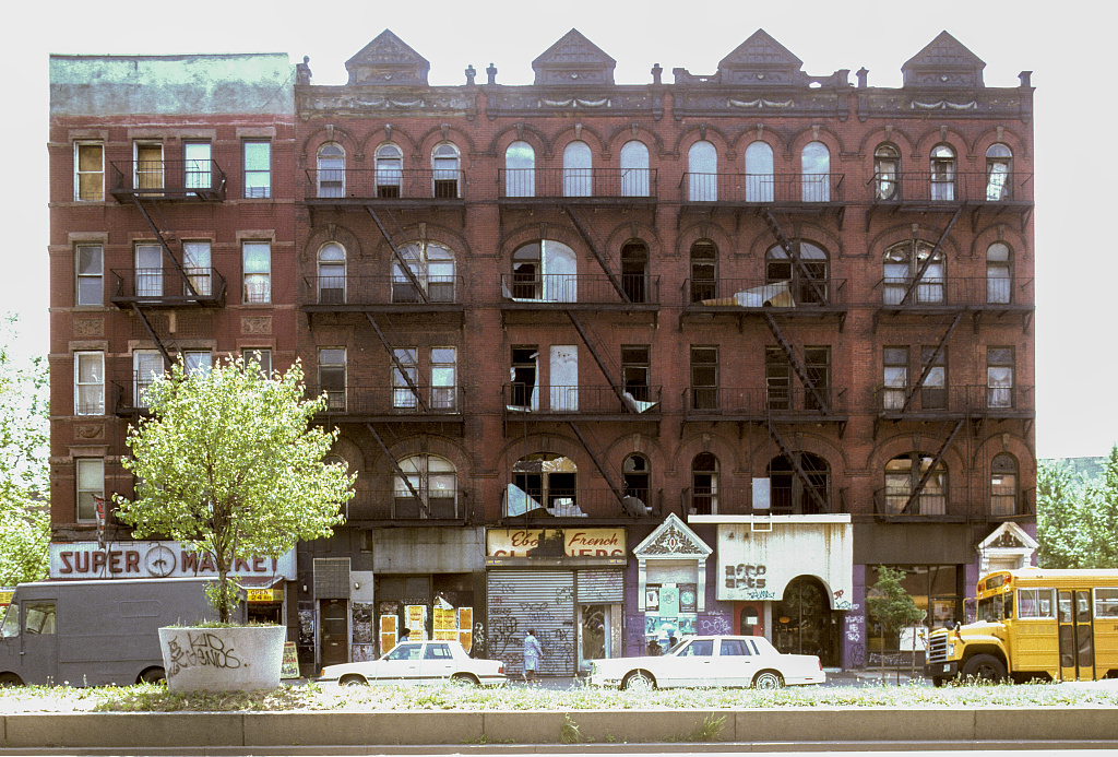 E. Side Of Adam Clayton Powell Jr. Blvd. Between W. 128Th St. And W. 129Th St., Harlem, 1992