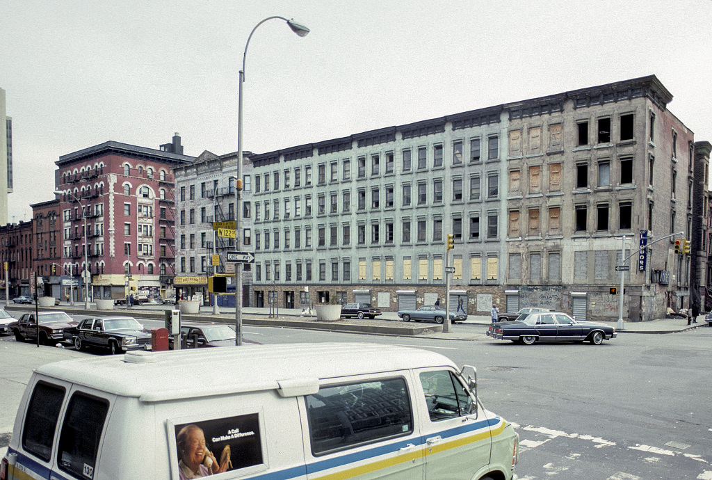 View Ne Along Adam Clayton Powell Jr. Blvd. From W. 122Nd St., Harlem, 1992