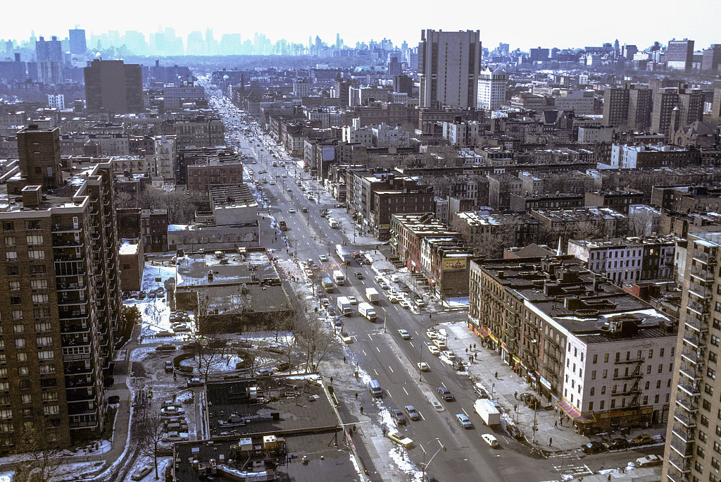 View Sw Along Malcolm X Blvd. From W. 135Th St., Harlem, 1993