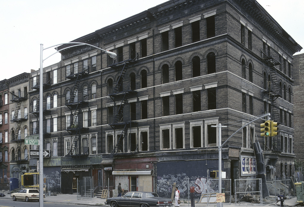 View Ne Along Manhattan Ave. From W. 120Th St., Harlem, 1993