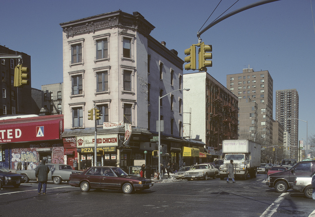 View Nw Along Lexington Ave. From E. 116Th St., Harlem, 1994