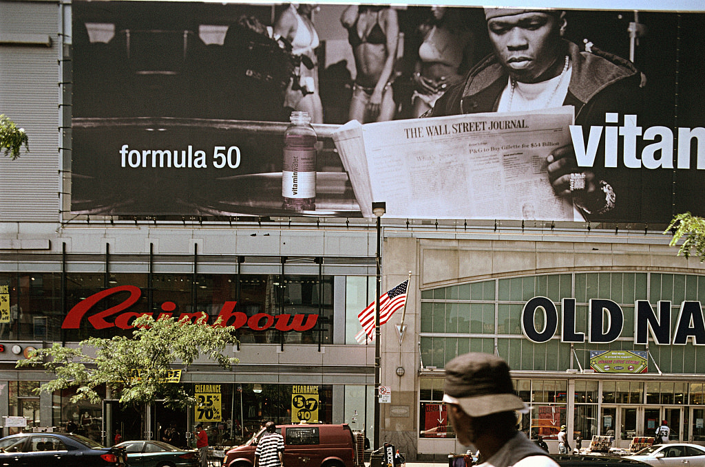 Rapper 50 Cent, W. 125Th St. By Frederick Douglass Blvd., Harlem, 2005.