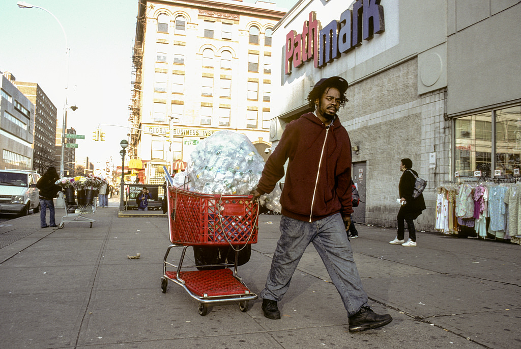 View North Along Broadway From W. 125Th St., Subway Stop, Harlem, 2009.